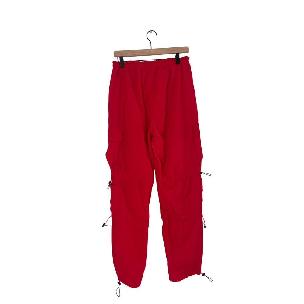 Disclosure Red Parachute Cargo Pants Lightweight Nylon Utility Streetwear-M/L - Picture 3 of 5